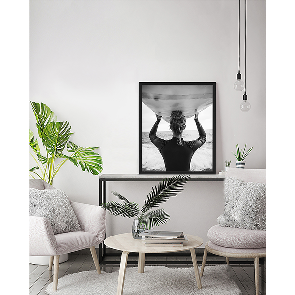 Bild Ready to surf - Buche massiv / Plexiglas - 53 x 63 cm