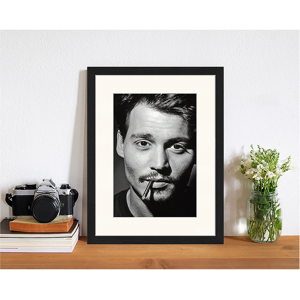 Bild Johnny Depp - Buche massiv / Plexiglas - 33 x 43 cm