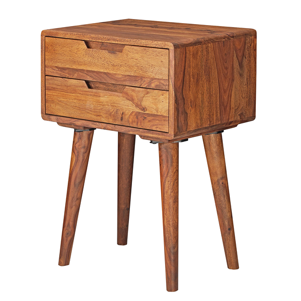 Nachtkommode Elmo - Braun - Sheesham - 47 x 66 x 36 cm