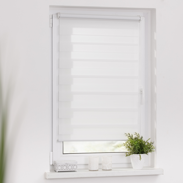 Duo-Rollo Klemmfix III - Polyester - Weiß - 80 x 150 cm