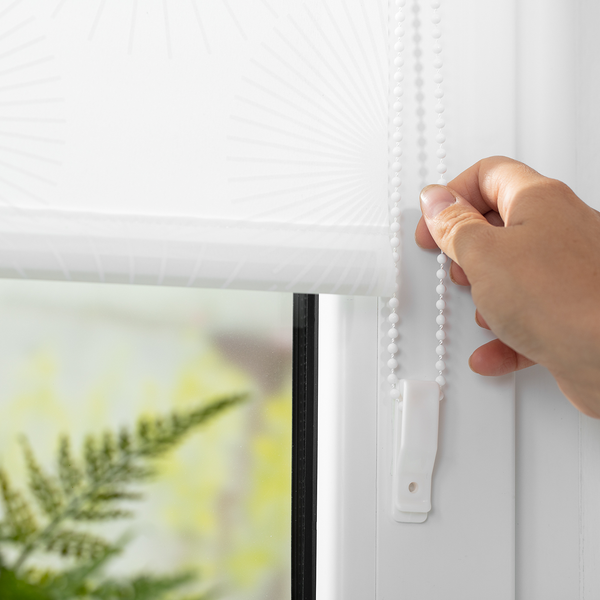 Klemmfix Rollo Sonne - Polyester - Weiß - 70 x 150 cm