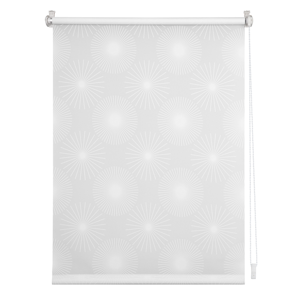 Klemmfix Rollo Sonne - Polyester - Weiß - 90 x 220 cm