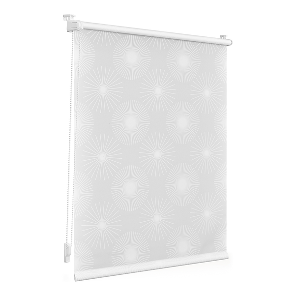 Klemmfix Rollo Sonne - Polyester - Weiß - 90 x 220 cm