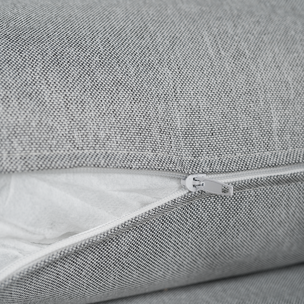 Designer Loungesessel Desha - Polyester / Edelstahl - Schwarz / Grau