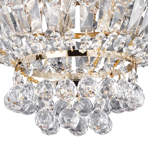 Kronleuchter Versailles I - Kristallglas / Stahl - 5-flammig