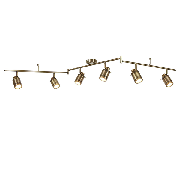 LED-Deckenleuchte Samson I - Stahl - 6-flammig