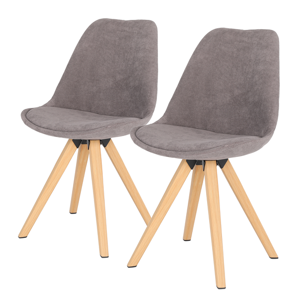 Polsterstuhl Taskan II (2er-Set) - Grau