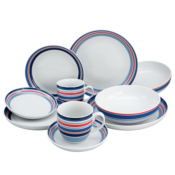 Kombiservice COAST LINE (10-tlg.) - Porzellan - Mehrfarbig