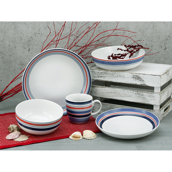 Kombiservice COAST LINE (10-tlg.) - Porzellan - Mehrfarbig