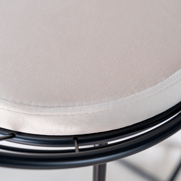 Barstuhl Ceza (2er-Set) - Beige / Schwarz