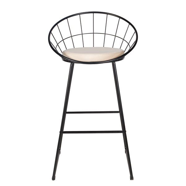Barstuhl Ceza (2er-Set) - Beige / Schwarz