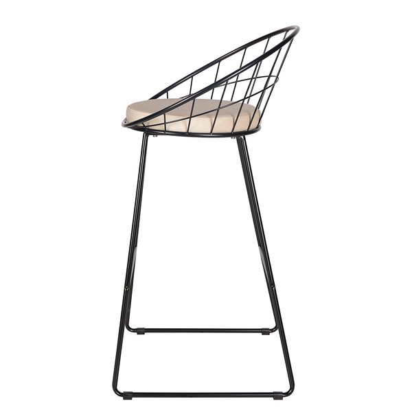 Barstuhl Ceza (2er-Set) - Beige / Schwarz