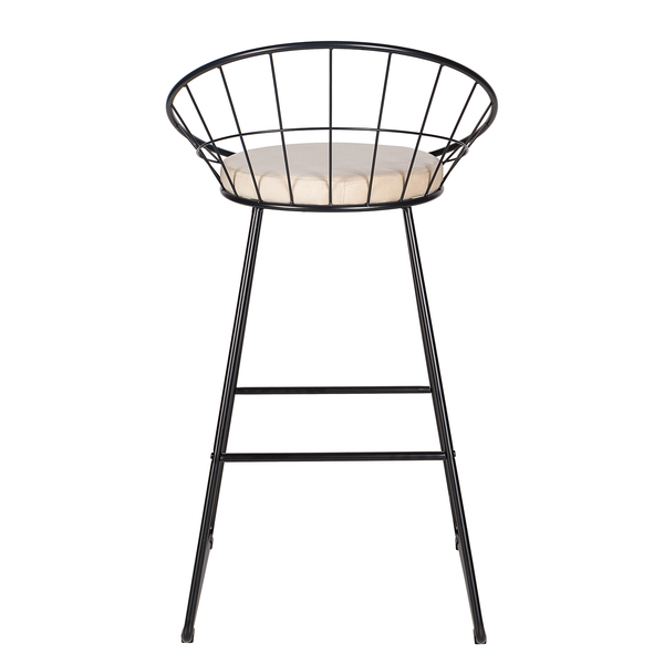 Barstuhl Ceza (2er-Set) - Beige / Schwarz