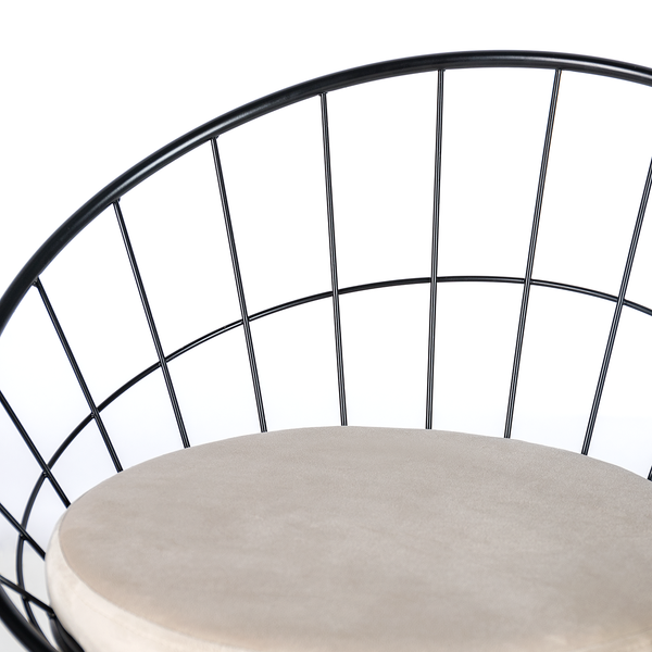 Barstuhl Ceza (2er-Set) - Beige / Schwarz