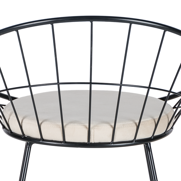 Barstuhl Ceza (2er-Set) - Beige / Schwarz