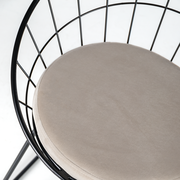 Barstuhl Ceza (2er-Set) - Beige / Schwarz