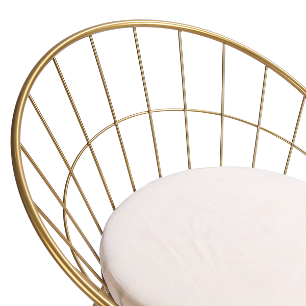 Barstuhl Ceza (2er-Set) - Beige / Gold