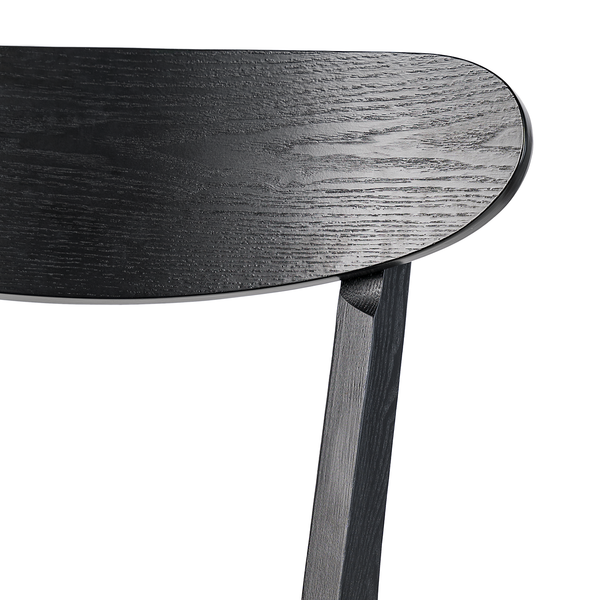 Esszimmerstuhl Bogmoor (2er-Set) - Kunstleder / Esche massiv - Schwarz