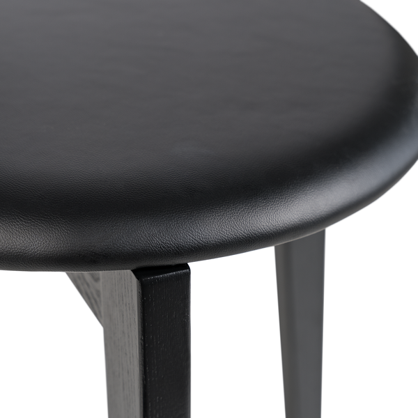 Esszimmerstuhl Bogmoor (2er-Set) - Kunstleder / Esche massiv - Schwarz