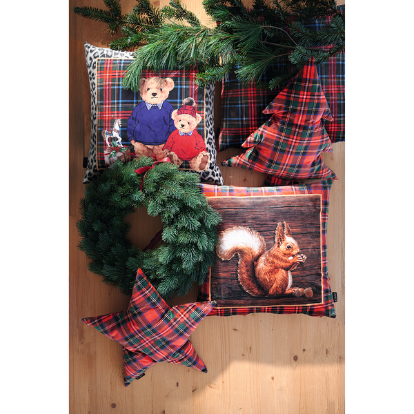 Dekokissen Sam - Baumwolle / Leinen - Mehrfarbig