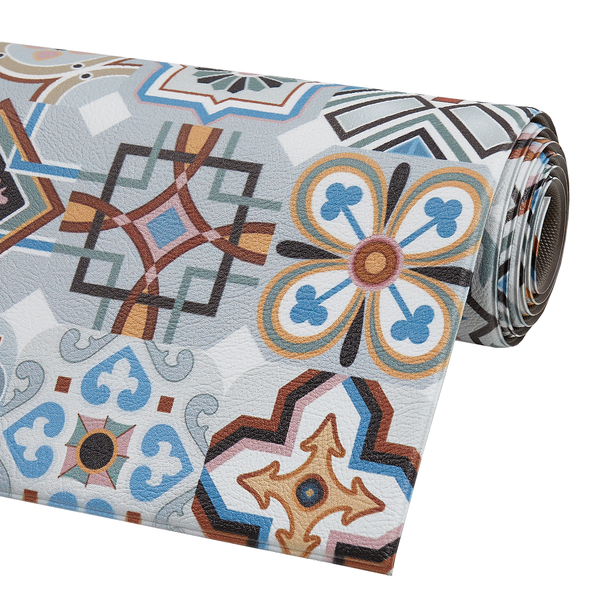 Vinylteppich Marrakesch I - Polyvinylchlorid - Grau