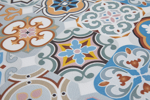 Vinylteppich Marrakesch I - Polyvinylchlorid - Grau