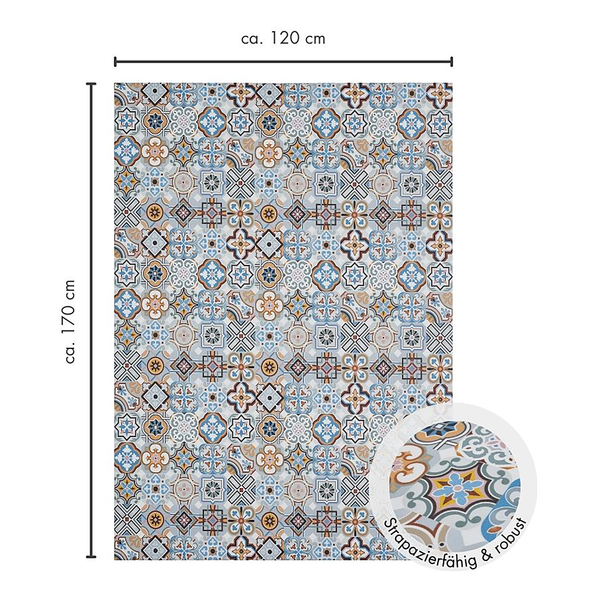 Vinylteppich Marrakesch I - Polyvinylchlorid - Grau