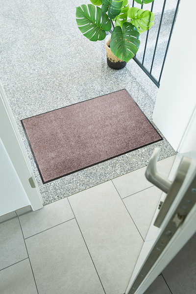 Fußmatte Super Wash & Clean - Polyamid - Taupe - 90 x 150 cm