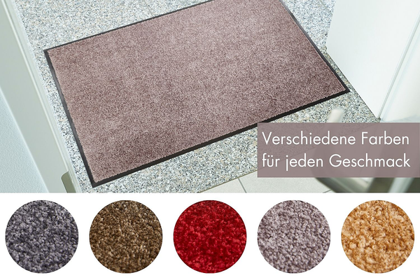 Fußmatte Super Wash & Clean - Polyamid - Taupe - 90 x 150 cm