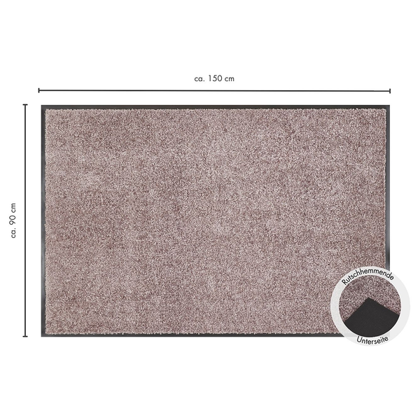 Fußmatte Super Wash & Clean - Polyamid - Taupe - 90 x 150 cm