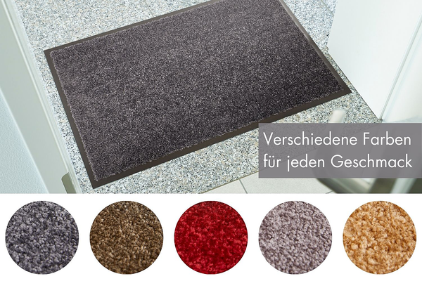 Fußmatte Super Wash & Clean - Polyamid - Schwarz - 90 x 150 cm