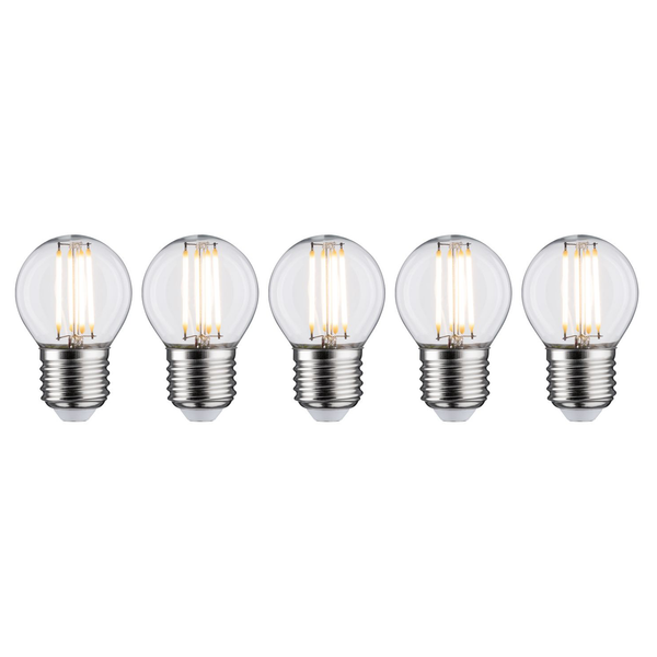 LED-Leuchtmittel Lila (5er-Set) - Klarglas / Metall - 5-flammig