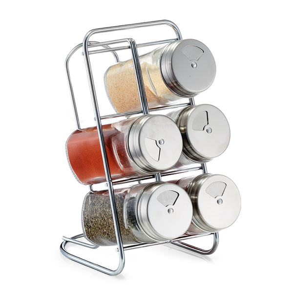 Gewürzständer-Set Hek (7-tlg.) - Klarglas - transparent - 9,3 x 15 x 18