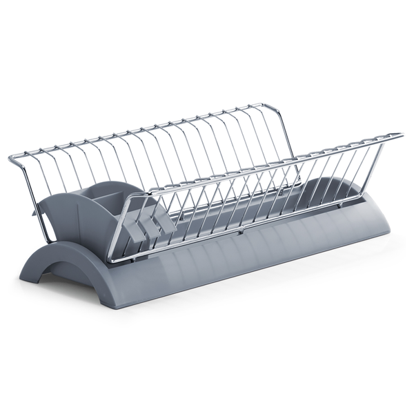 Geschirrabtropfständer Box - Metall - grau - 42 x 24 x 14