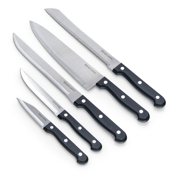Messerblock-Set Ulka (6-tlg.) - Polypropylen - schwarz - Ø 11 x 22
