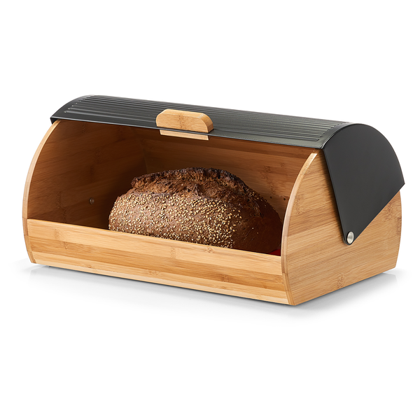 Brotkasten Bayard - Bambus - schwarz - 39 x 27 x 19 - Schwarz