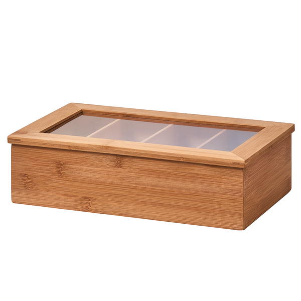 Teebeutelbox Julian - Bambus - natur - 33,5 x 20 x 9