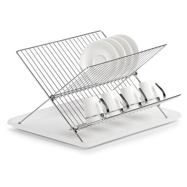 Geschirrabtropfständer Cloe - Metall - silber - 43 x 32 x 24