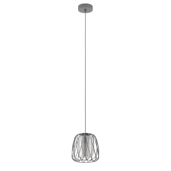 Pendelleuchte Floresta I - Rauchglas / Stahl - 1-flammig