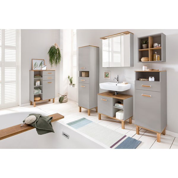 Waschbeckenunterschrank Padua - Platingrau