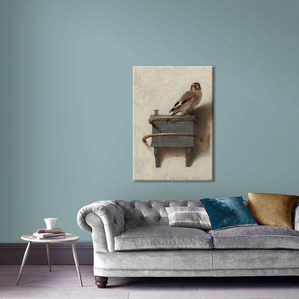 Leinwandbild Der Stieglitz - Leinwand / MDF - Mehrfarbig