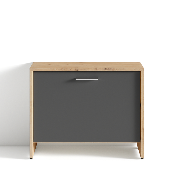 Garderobenbank Edgeworth - Eiche Artisan Dekor / Anthrazit