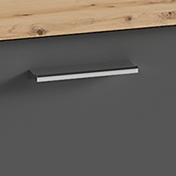 Garderobenbank Edgeworth - Eiche Artisan Dekor / Anthrazit