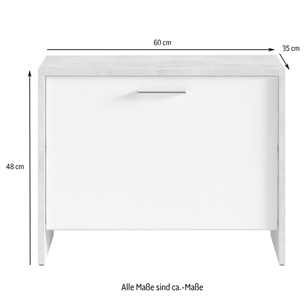 Garderobenbank Edgeworth - Eiche Artisan Dekor / Anthrazit