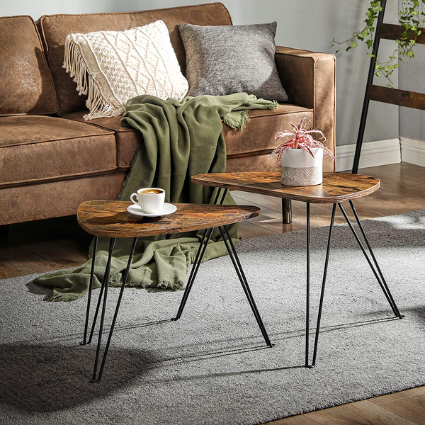 Couchtisch Surville (2-teilig) - Braun / Schwarz