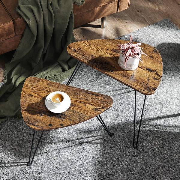 Couchtisch Surville (2-teilig) - Braun / Schwarz