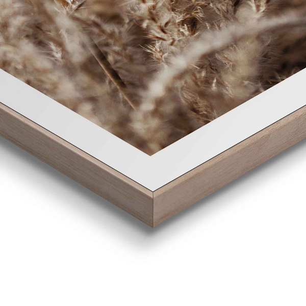 Gerahmtes Bild Strand Meer Dünen - Print in Holzrahmen - Beige