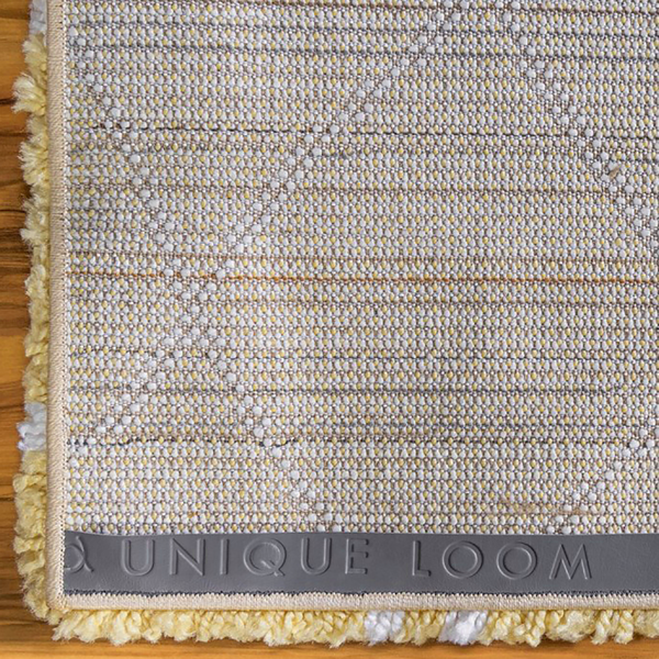 Läufer Temara Shag I - Polypropylene / Jute - Gelb - 80 x 185 cm