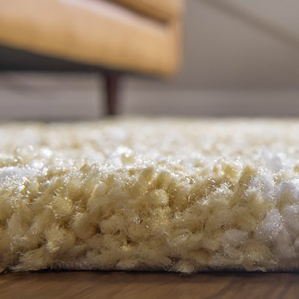 Läufer Temara Shag I - Polypropylene / Jute - Gelb - 80 x 185 cm