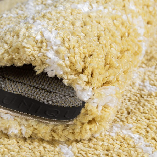 Läufer Temara Shag I - Polypropylene / Jute - Gelb - 80 x 185 cm